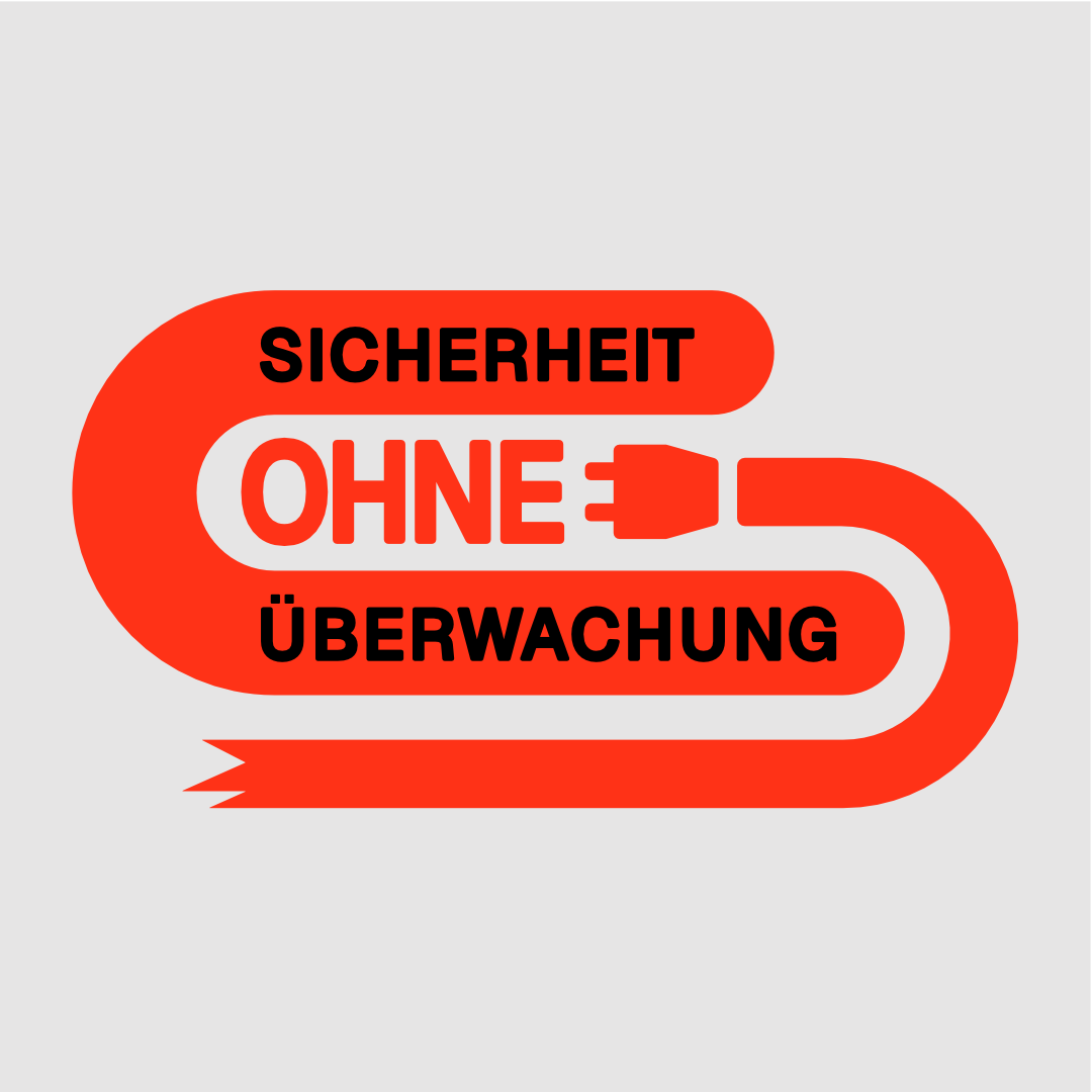 Logo "Sicherheit ohne Überwachung"